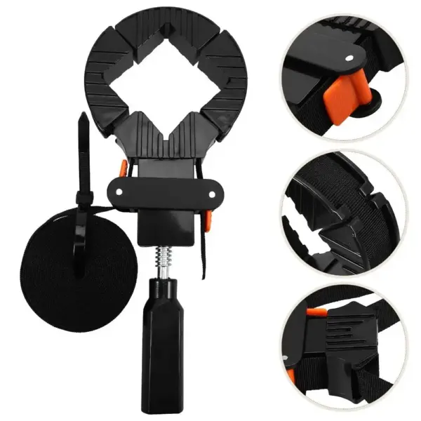 Comfortable Adjustable Band Clamp Multi Function Quick Release Strap Clamp 4 Jaws Variable Angle Polygonal Clip Frame Clamping