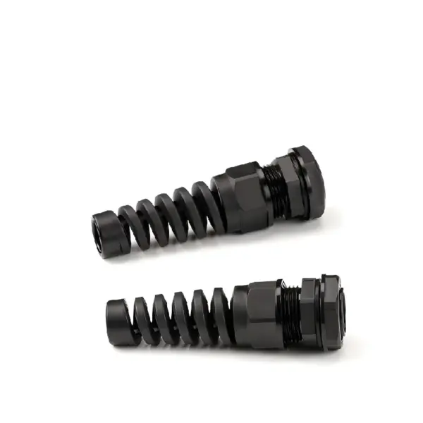 Spiral Cable Gland Waterproof Nylon Plastic PG7 PG9 PG11 PG13.5 PG16 PG21 Strain Relief Joint Connector Flexible Anti Bend