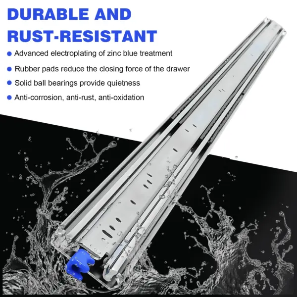 Side Mount Industrial Slides Wear Resist Full Extension Ball Bearing Rails Professional Drawer Runners for Furniture Hardware