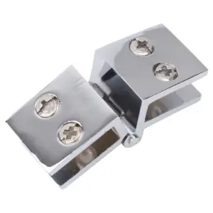 4pcs Shower Glass Door Hinges 180 Degree Double Sided Glass Door Clamp Hinges 5mm - 8mm Glass Furniture Hardware Heavy Duty Hing