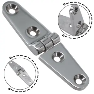 1pc Boat Hinge Heavy Duty Marine Grade Cast Solid 316 Stainless Steel Door Cabin Stamp Strap Hinge Hatch Door Cabinet Parts