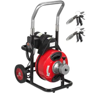 Electric Automatic Drain Cleaner,spring Pumbling Snake Drain Pipe Cleaner,sewer Drain Cleaning Machine