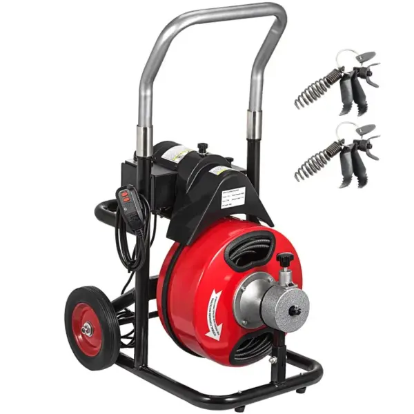Electric Automatic Drain Cleaner,spring Pumbling Snake Drain Pipe Cleaner,sewer Drain Cleaning Machine