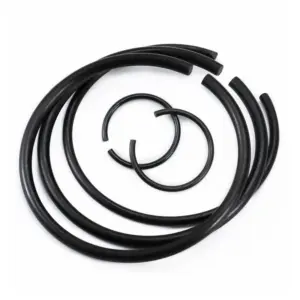M4-M140 Black Steel Retaining Rings – Internal/External Circlips, C‑Clips for Bearing Housings