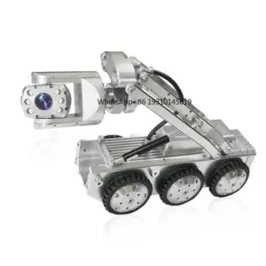 Electric Lifting Municipal Sewage Line Pipe Inspection  Camera Crawler Robot With Counter Meter