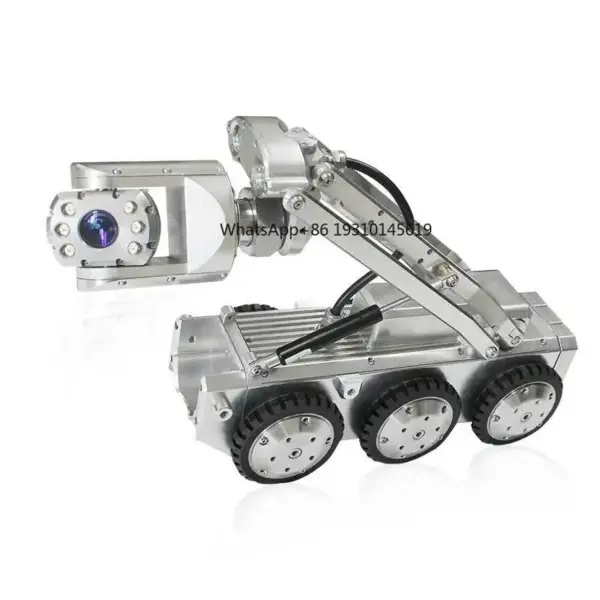 Electric Lifting Municipal Sewage Line Pipe Inspection  Camera Crawler Robot With Counter Meter