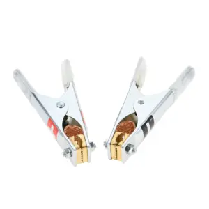 2Pcs Car Battery Copper Plating Alligator Clips With Spring for Car Truck Battery Voltage Tester Electrical Battery Clamps