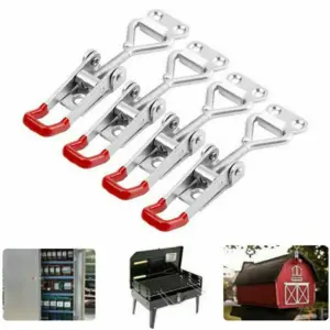 2/4/6/8 Pcs Adjustable Quick Release Clamp Anti-Slip Push Pull Toggle Clamp Toolbox Case Metal Toggle Latch Catch Clasp Tools