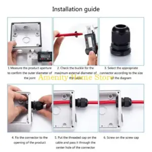 F26C 38 Pcs Waterproof Cable Glands Adjustable Cable Connectors Plastic Cable Gland