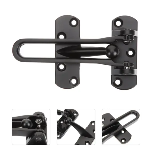 Swing Bar Door Lock Zinc Alloy Heavy Duty Front Door Security Bar for Hinged Swing-in Doors French Doors Cabinets Hotel Home