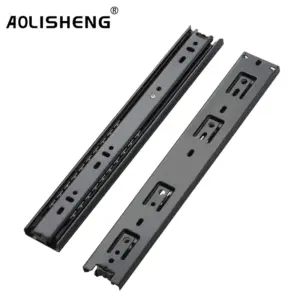 45mm Kitchen Cabinet Stainless Steel 3-Fold Full Extension Ball Bearing Side Mount Furniture Drawer Slide for Cabinet