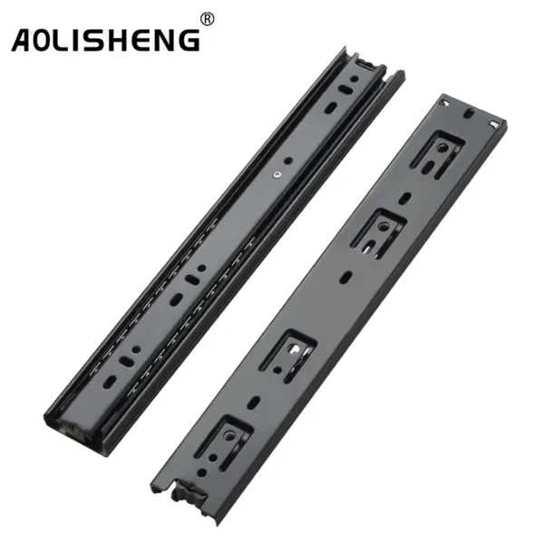 45mm Kitchen Cabinet Stainless Steel 3-Fold Full Extension Ball Bearing Side Mount Furniture Drawer Slide for Cabinet