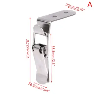 1pc 90 Degrees Duck-mouth Buckle Hook Lock Spring Draw Toggle Latch Clamp Clip Hasp