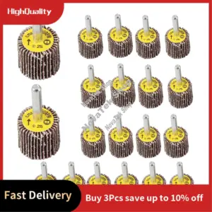20 Pack Mounted Flap Wheel 80 Grit Aluminum Oxide Sanding Flap Wheels For Drill - Abrasive Grinding Tool-A31R