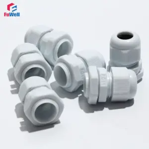 Fuwell IP68 Waterproof Cable Connector Quick Adjustable Wire Joint Nylon White for Secure Electrical Connections PG Type Gland