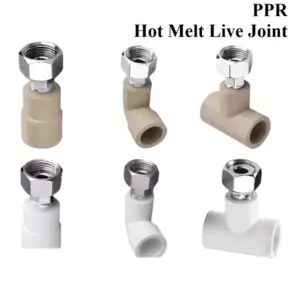 PPR Hot Melt Bolt Fittings Direct Elbow Tee 1/2 3/4 1 Inch White Grey Water Pipe Split Fittings