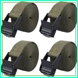 Heavy Duty Ratchet Tie Down Straps, 441 lbs Capacity, 3.3 ft, for Motorcycle Cargo Kayak Boat Canoe Truck Trailer, 4 Pack