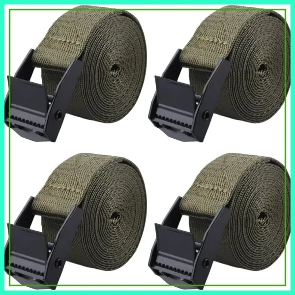Heavy Duty Ratchet Tie Down Straps, 441 lbs Capacity, 3.3 ft, for Motorcycle Cargo Kayak Boat Canoe Truck Trailer, 4 Pack