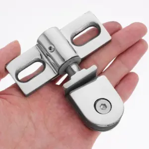1 set Thickened Stainless Steel Shower Pivot Hinge Glass Door Hinges Heavy Duty Bathroom Hardware Double Directional Pivot Door