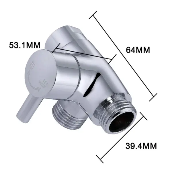 G1/2 3-Way Shower Arm Adapter Handheld Showerhead Top Spray Shower Diverter Valve Replacement Parts Bathroom Accessories