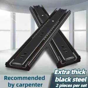 10-20 Inch Cold Rolled Steel Drawer Slides Two-Section Cabinet Hardware Furniture Sliding Track for Close Drawer