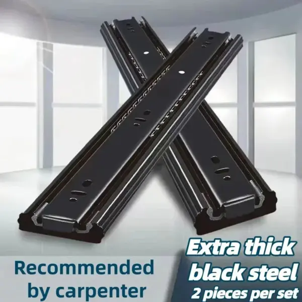 10-20 Inch Cold Rolled Steel Drawer Slides Two-Section Cabinet Hardware Furniture Sliding Track for Close Drawer