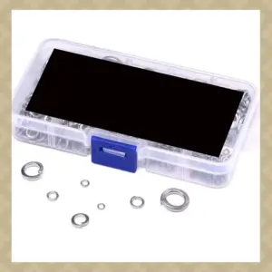 AB45 Spring Lock Washer,304 Stainless Steel Spring Lock Washer Assortment Set (820-Pcs,8-Size)