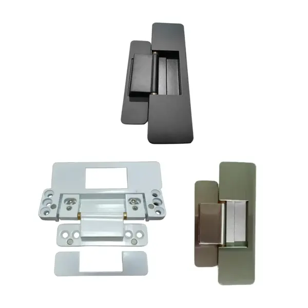 Hidden Door Hinge Thickened Hardware Silent Solid Heavy Duty Invisible Hinge Pivot Hinge Adjustable for Bookcase Interior Door