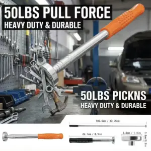 Telescoping Strong Magnetic Sweeper Pickup Tool, Screws Parts Finder with 50LB Pull Capacity, Retractable 8.6" to 40.5", Pick up