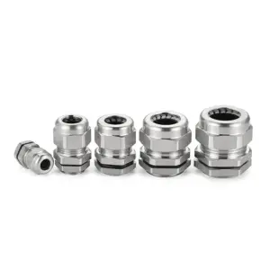304 Stainless Steel Waterproof Cable Gland IP68 PG7 PG9 PG11 M12 M16 M18 M20 Metal Joint PG13.5 M8 M10 Cable Fixing Seal
