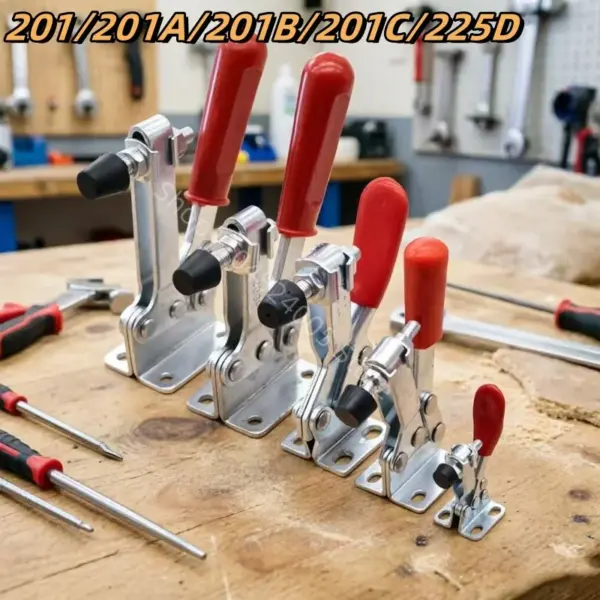2Pcs GH-201/201A/201B/201C/225D Toggle Clamp Quick Release Horizontal Clamps Locking Lever Fastener Hand Tool Woodworking Clip