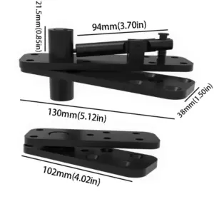 Heavy Duty Hidden Door Hinge Stainless Steel 500 Lb Load Bearing Door Pivot Upper And Lower Hinge 360° Rotating