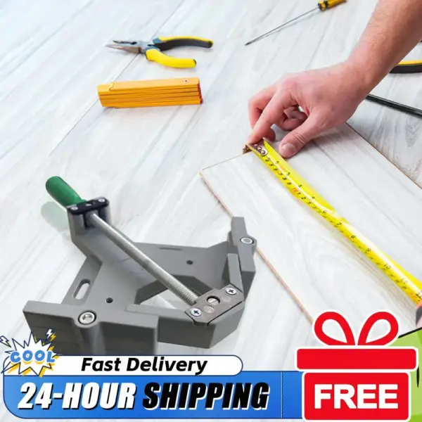 Corner Clamp Aluminum Alloy 90 Degree Right Angle Clamp Single Handle Clamp for Woodworking Photo Framing Gifts for Men Dad
