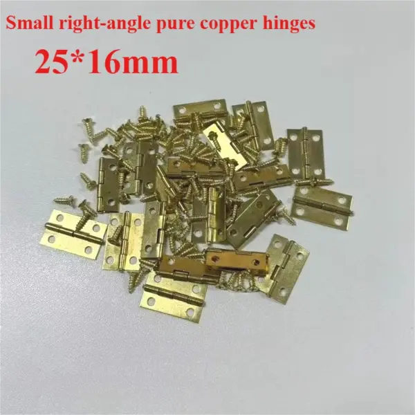 20Pcs Mini Small Heavy Duty Flat Jewelry Chest Gift Wooden Music Box Wine Case Dollhouse Cabinet Door Hinge with Screw