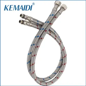 KEMAIDI Faucet Supply Lines Flexible Plumbing Pipes for Bathroom Kitchen Faucet Tap Flexible Connector Braided Stainless Steel