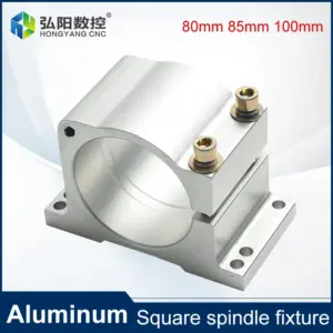 1 Spindle Motor Bracket 80/85/100mm Engraving Machine Spindle Motor Fixing Seat Clamp Aluminum Profile Bracket With 2 Screws