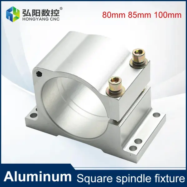 1 Spindle Motor Bracket 80/85/100mm Engraving Machine Spindle Motor Fixing Seat Clamp Aluminum Profile Bracket With 2 Screws