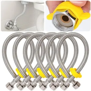 Stainless Steel Explosion-Proof Flexible Hose Braided High-Pressure Hose 50/80cm Faucet Water Pipe for Kitchen Bathroom Plumbing