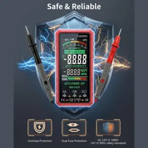 6000 Counts Digital Multimeter TRMS Auto Ranging USB C Rechargeable CAT III 1000V CAT IV 600V for Home Automotive DIY