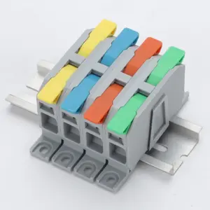 Push-in quick Terminal Block Distribution box DIN rail type terminal post Lever Crimp Ultra high power connecting terminal 75A