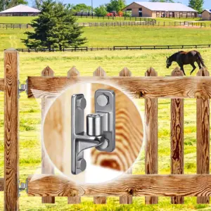 2025 New Heavy Duty 304 Steel Gate Hinges Wall Mount Door Hinges Smooth Surfaces Door Hinges Set for Wooden Fence & Farm Gate