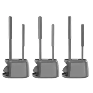 Toilet Brush and Plunger Set, 3 Pack Toilet Plungers for Bathroom with Holder Heavy Duty Toilet Bowl Brush and Holder Hidden fo