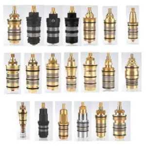 Brass Replacement Thermostatic Cartridge Shower Mixer Valve Bar Repair Kit Bathroom Water Temperature Control Faucet Cartridges