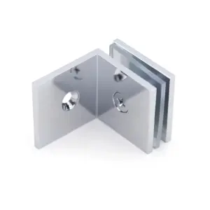 Glass Fixed Clip 90 Degree Angle Bathroom Glass Door Fixed Code Corner Partition Bathroom Clamp Holder Hardware Brass
