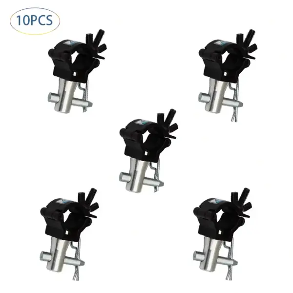 10 packs Aluminum Stage Light Hook Truss Clamps with Connector for F14 20mm Tube DJ Lighting Coupler Mounting Par Light Fixtures