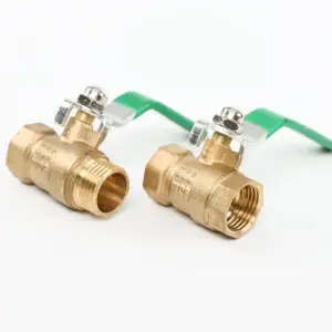 1/2'' Brass Ball Valve Male to Female Water Gas Oil Valve with lever handle Copper Plumbing Valve
