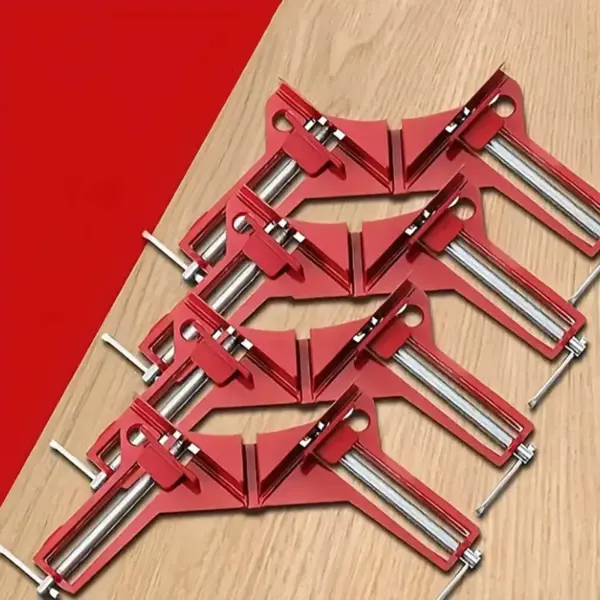 For DIY Woodworking Hand Tools 4pcs Right Angle Clamp, 90 Degrees Corner Clamp, Picture Frame Holder, Glass Holder