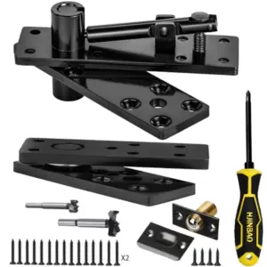 Hidden Door Hinge, 360° Swinging Heavy Duty Pivot Hinges for Secret Bookcase/Hidden Doors, 600Lbs Load-Bearing Thickened Solid