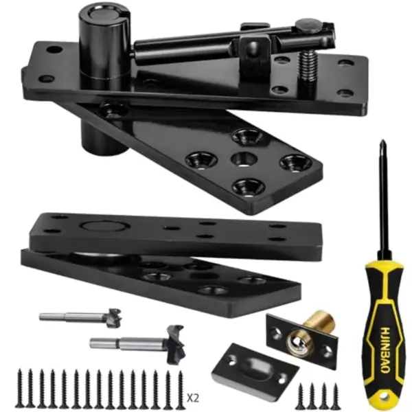 Hidden Door Hinge, 360° Swinging Heavy Duty Pivot Hinges for Secret Bookcase/Hidden Doors, 600Lbs Load-Bearing Thickened Solid