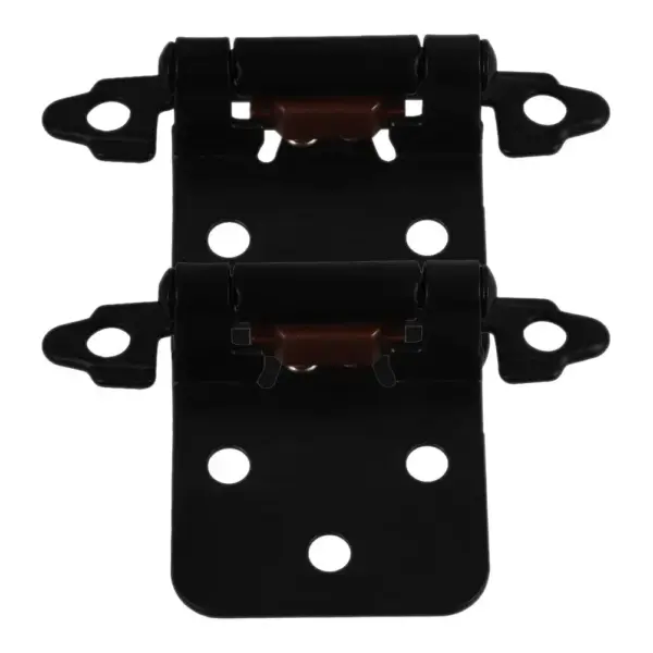 2Pcs Steel Self-Closing Hinges Half-Overlay Design Heavy Duty Cabinet Hinges for Trailer Cupboard Doors Furniture